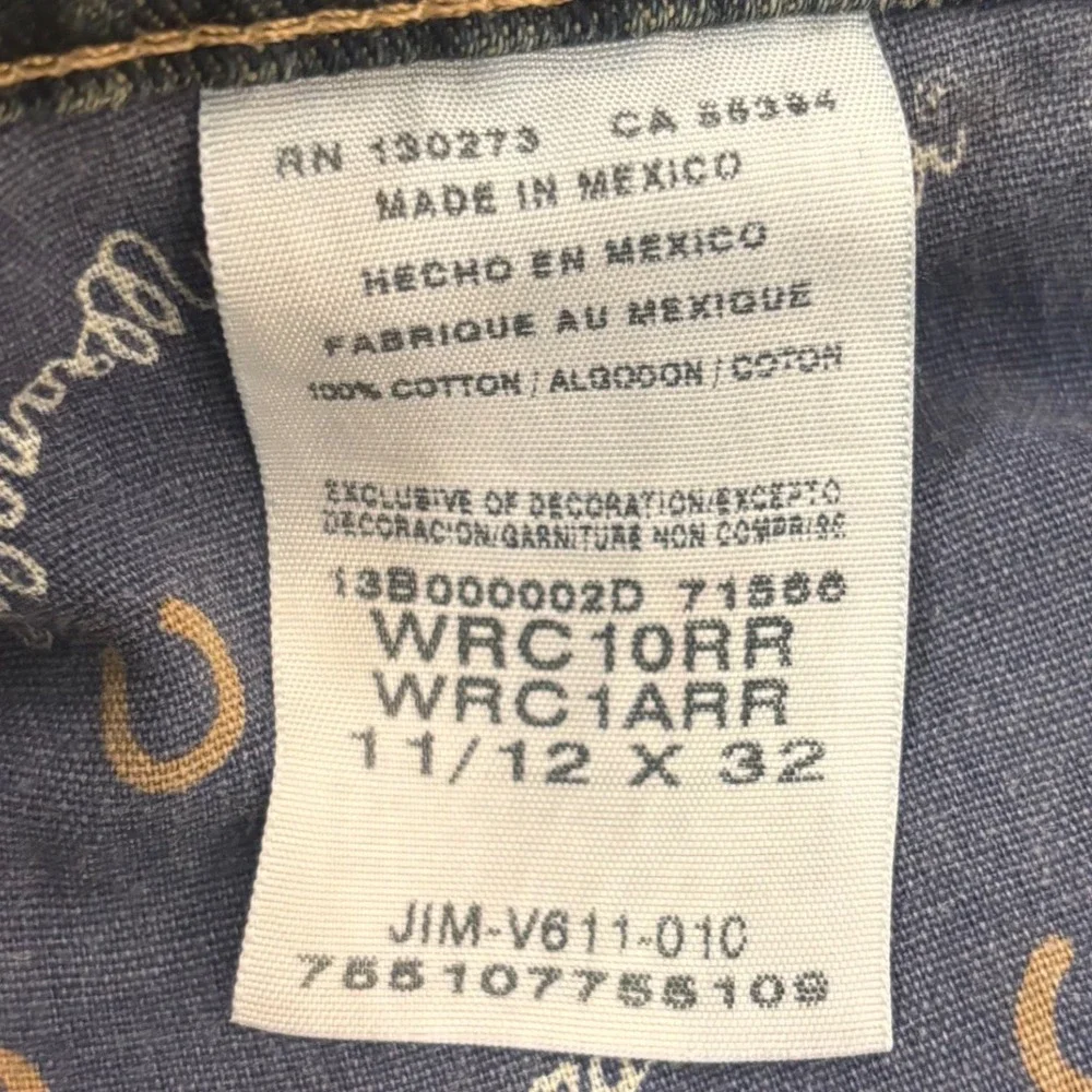 Wrangler Cash Cowgirl Cut Jeans Dark Wash Straight Leg WRC10RR 11/12 x 32